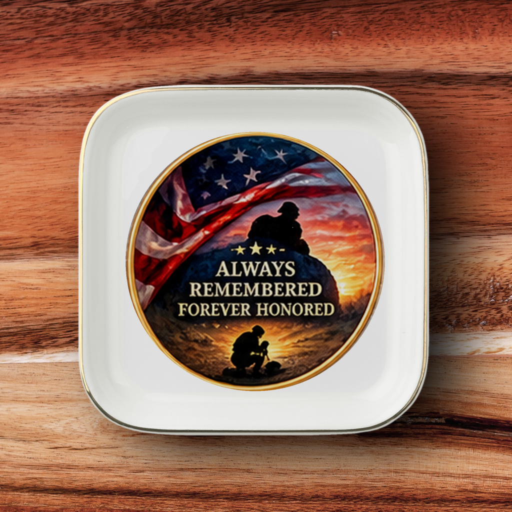 Greater Love Hath No Man Jewelry Dish