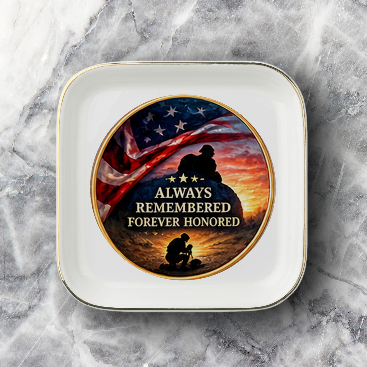 Greater Love Hath No Man Jewelry Dish
