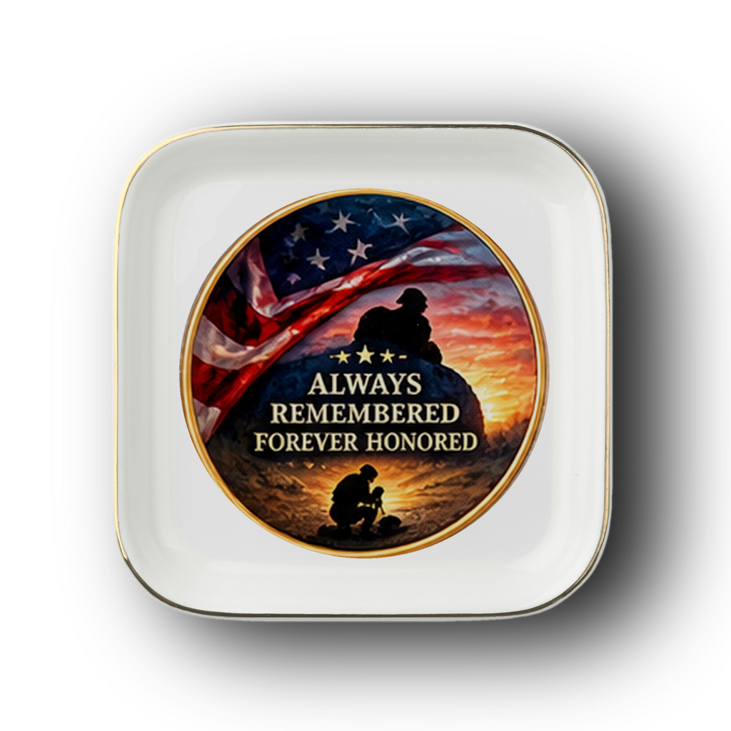Greater Love Hath No Man Jewelry Dish