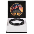 Always Remembered Forever Honored Leather Beaded Bracelet