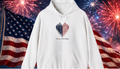 Patriotic Heart Hoodie — America’s Strong & Free Sweatshirt (unisex)